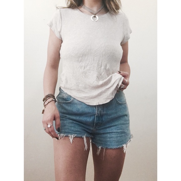 Basic Cream Ribbed Mini T-Shirt - Picture 2 of 2